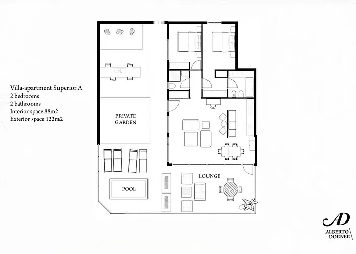 Superior A: Private Pool & Concierge 아파트 *